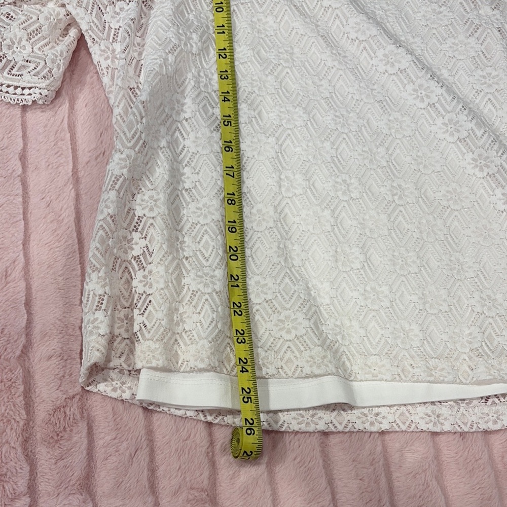 Elegant Off White Boho Lace Top - Picture 6 of 8